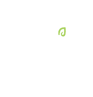The logo of Rustico Gourmet Grocer which is a circle around the name with a little green leaf icon over the i.